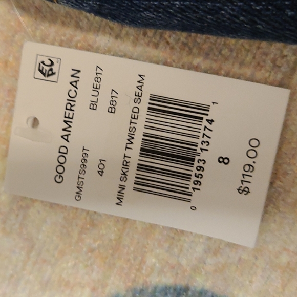 Good American Twisted Seam Denim Mini - Picture 4 of 5